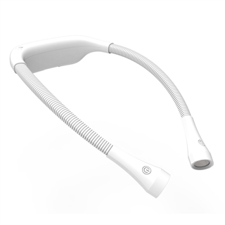 Nakkelampe - LED læselampe - Genopladelig -hvid